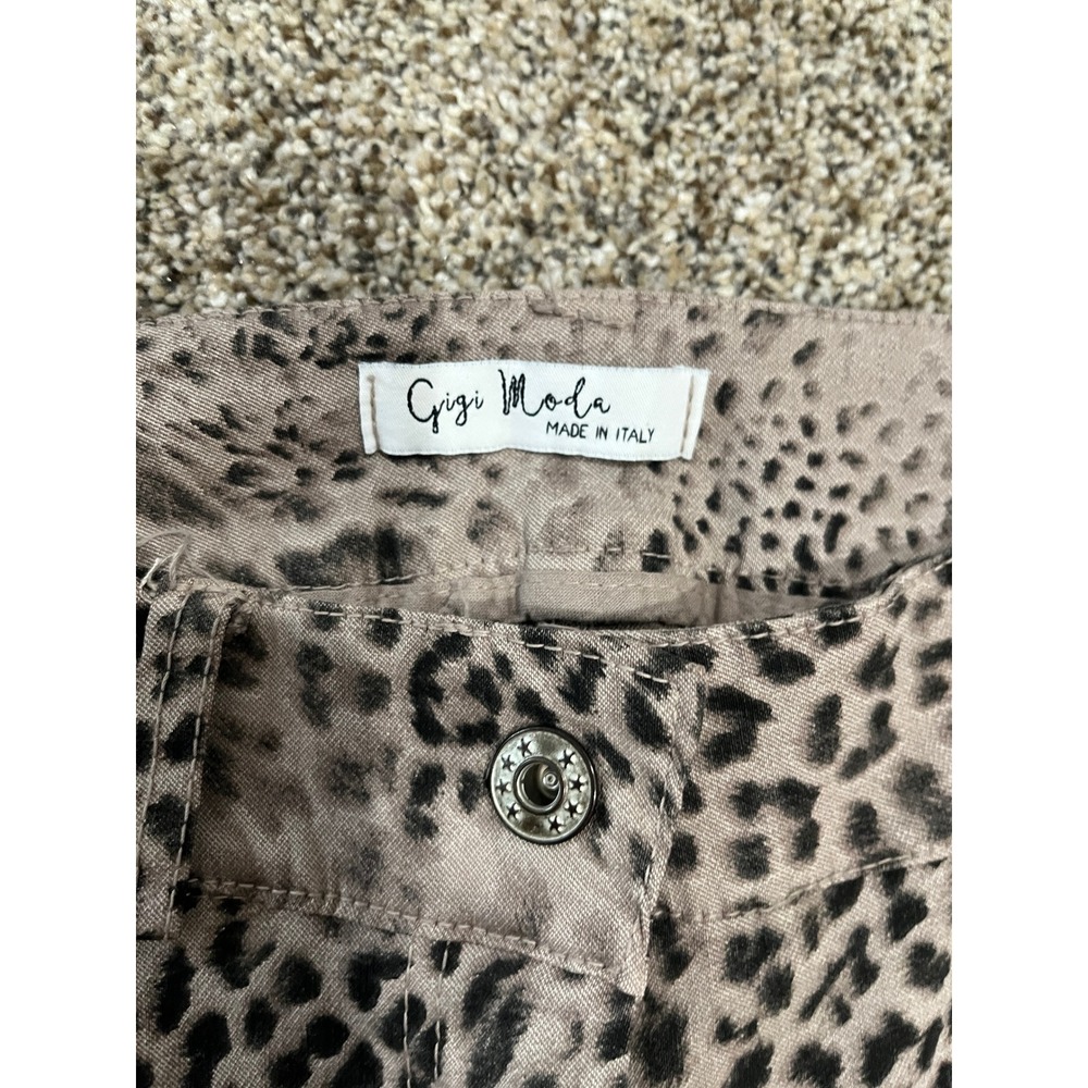 Gigi Moda Made in Italy Leopard Print Pant Women's Size Small 28x28 - Picture 4 of 10